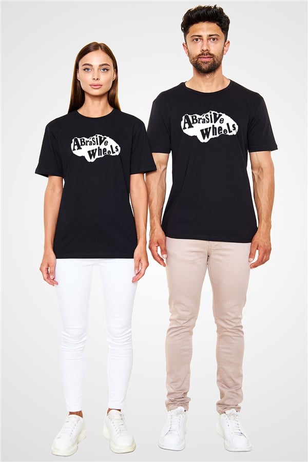 Abrasive Wheels Printed Unisex Black T-Shirt