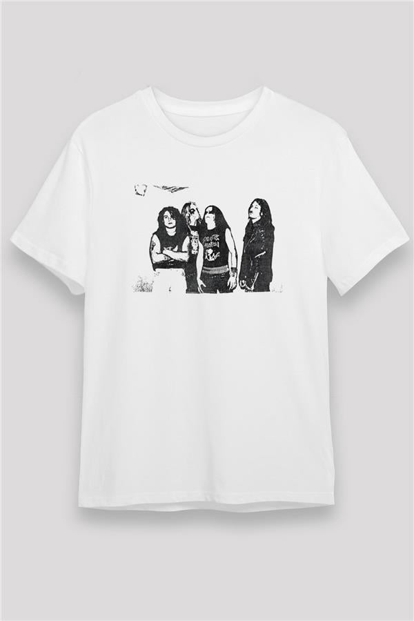 Abruptum Printed Unisex White T-Shirt