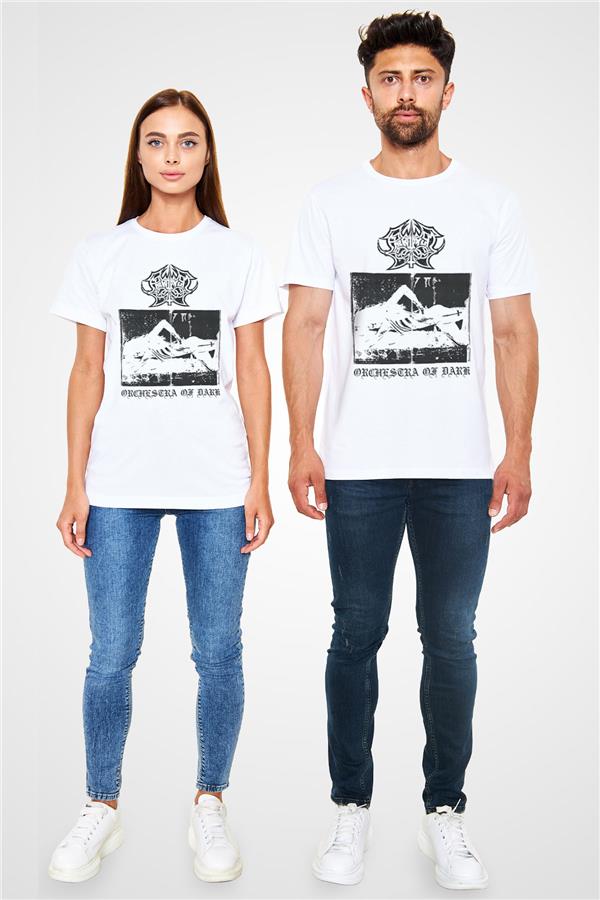 Abruptum Printed Unisex White T-Shirt