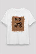 AC/DC Printed Unisex White T-Shirt