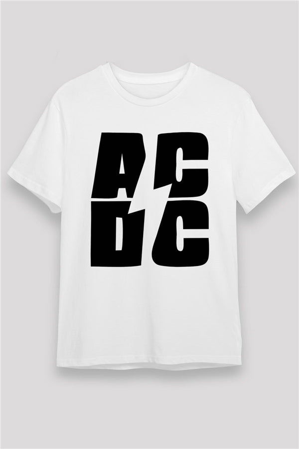 AC DC White Unisex T-Shirt
