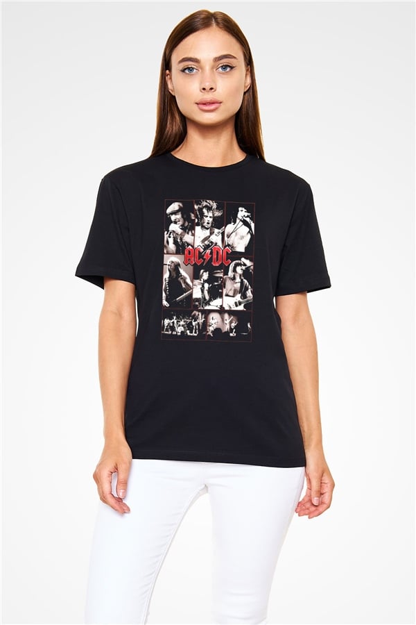 AC DC Brian Johnson Angus Young Black Unisex T-Shirt