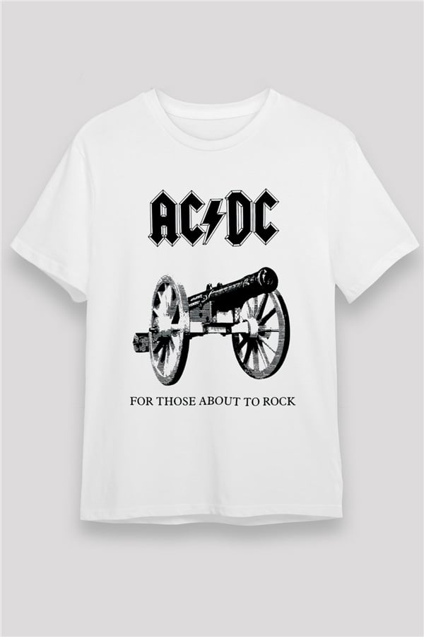 AC DC For Those About To Rock White Unisex T-Shirt