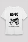 AC DC For Those About To Rock White Unisex T-Shirt