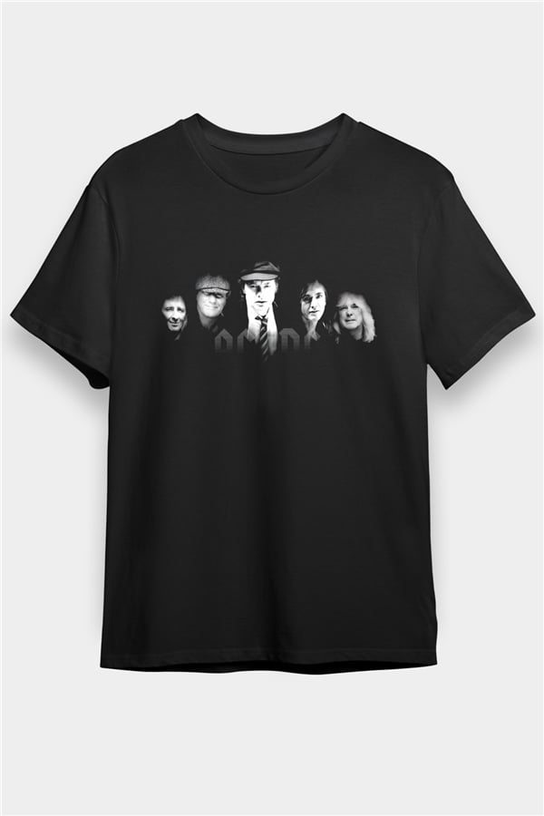 AC DC Black Unisex Group Graphic T-Shirt