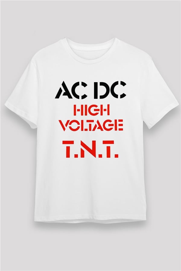 AC DC High Voltage TNT White Unisex T-Shirt