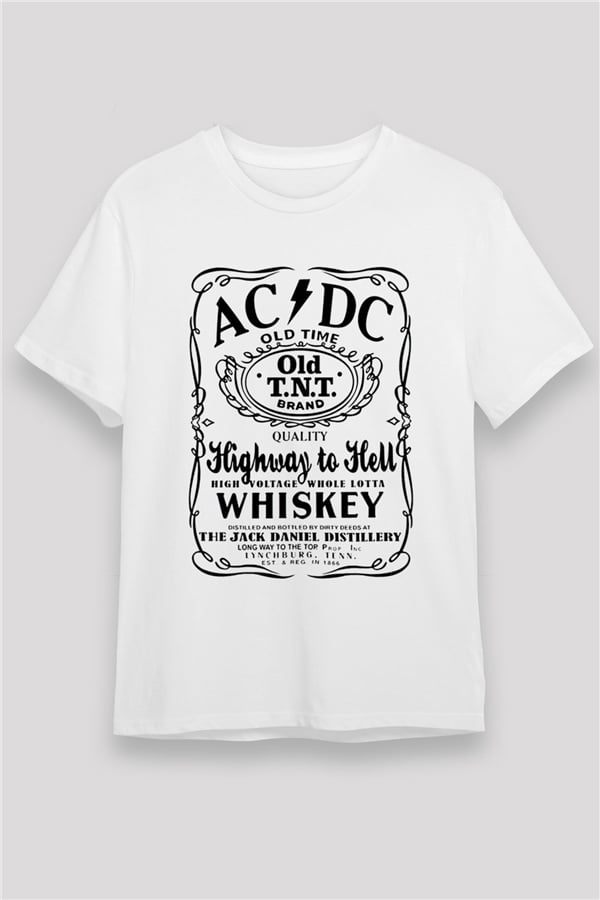 AC DC Highway To Hell White Unisex T-Shirt
