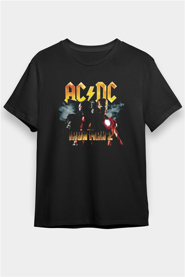 AC DC Iron Man 2 Black Unisex T-Shirt