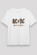 AC DC Rock Or Bust White Unisex T-Shirt