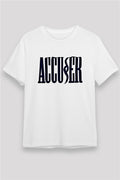 Accuser Printed Unisex White T-Shirt