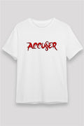 Accuser Printed Unisex White T-Shirt