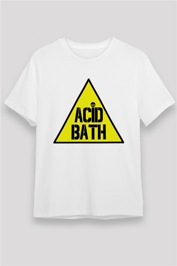Acid Bath Printed Unisex White T-Shirt