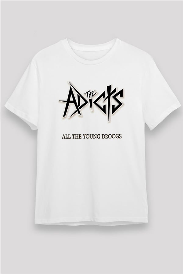 Adicts Printed Unisex White T-Shirt