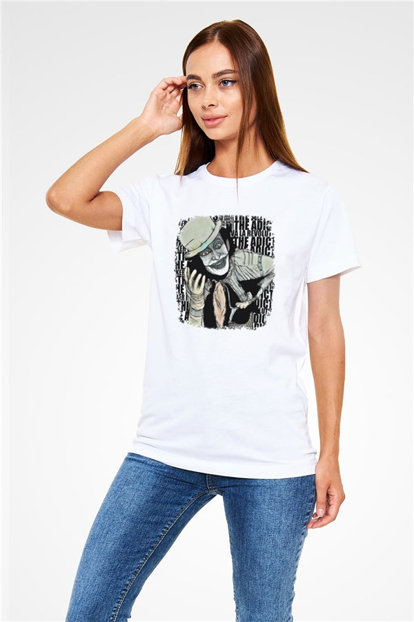 Adicts Graphic Print Unisex White T-Shirt