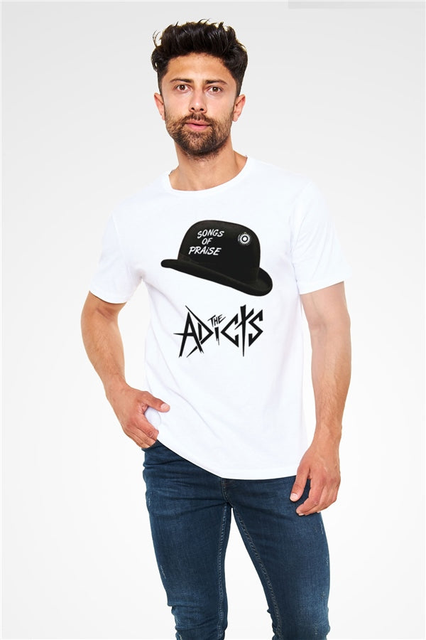 Adicts Printed Unisex White T-Shirt