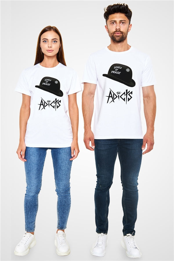 Adicts Printed Unisex White T-Shirt