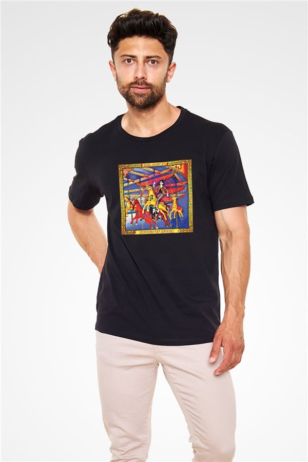Adicts Printed Unisex Black T-Shirt