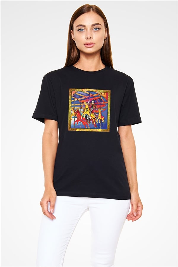 Adicts Printed Unisex Black T-Shirt