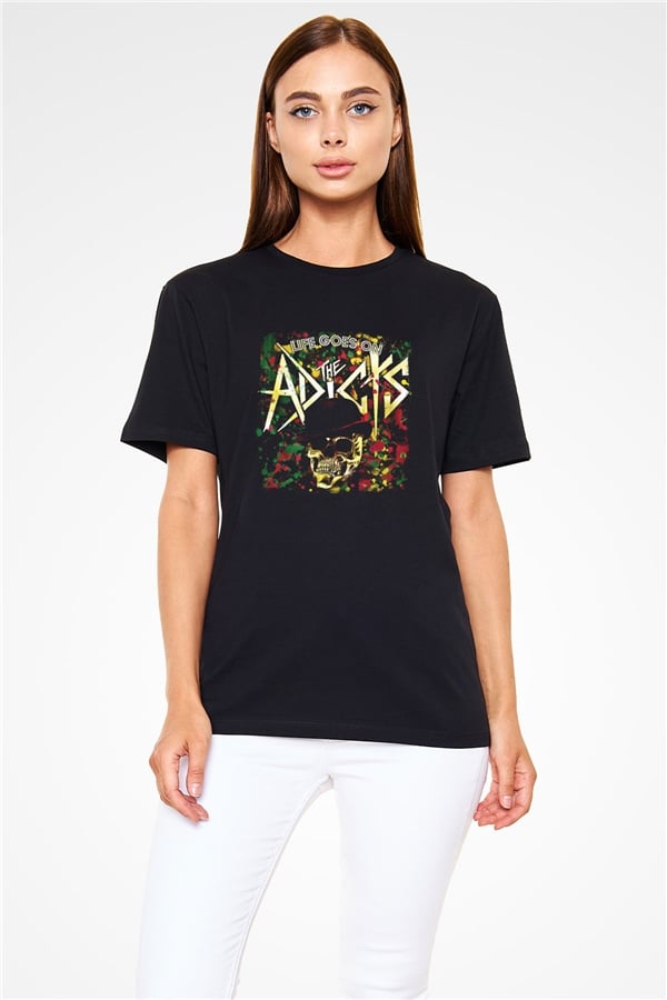 Adicts Black Unisex Graphic T-Shirt