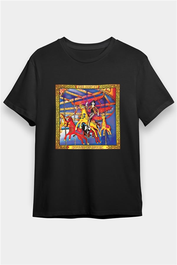 Adicts Printed Unisex Black T-Shirt