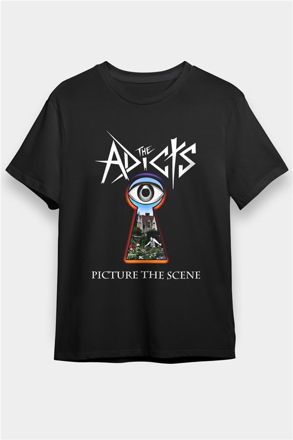 Adicts Printed Unisex Black T-Shirt