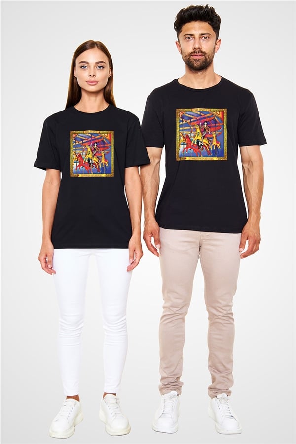 Adicts Printed Unisex Black T-Shirt