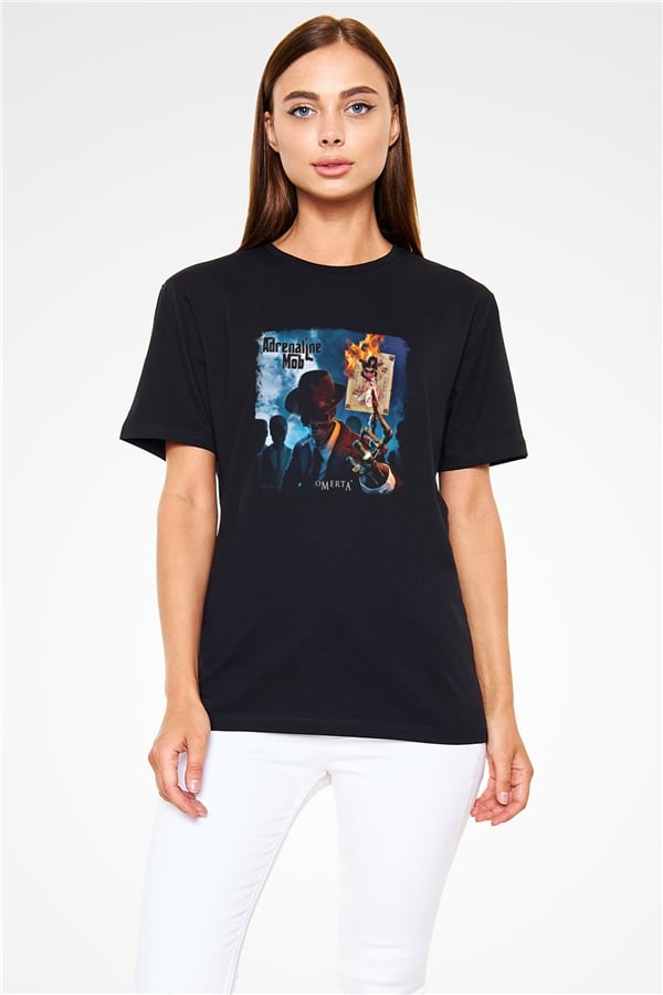 Adrenaline Mob Printed Unisex Black T-Shirt