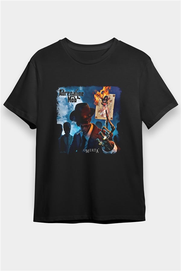 Adrenaline Mob Printed Unisex Black T-Shirt