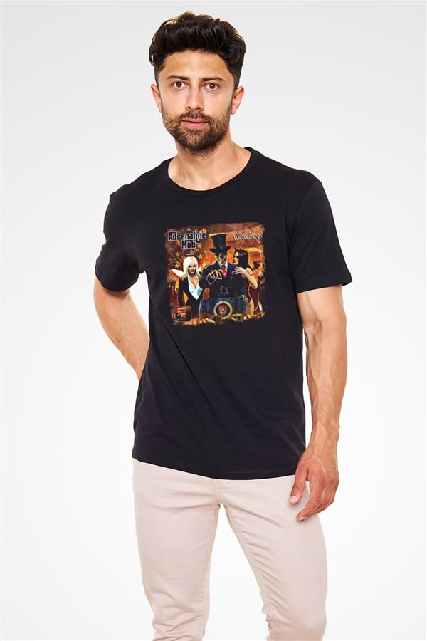 Adrenaline Mob Printed Unisex Black T-Shirt