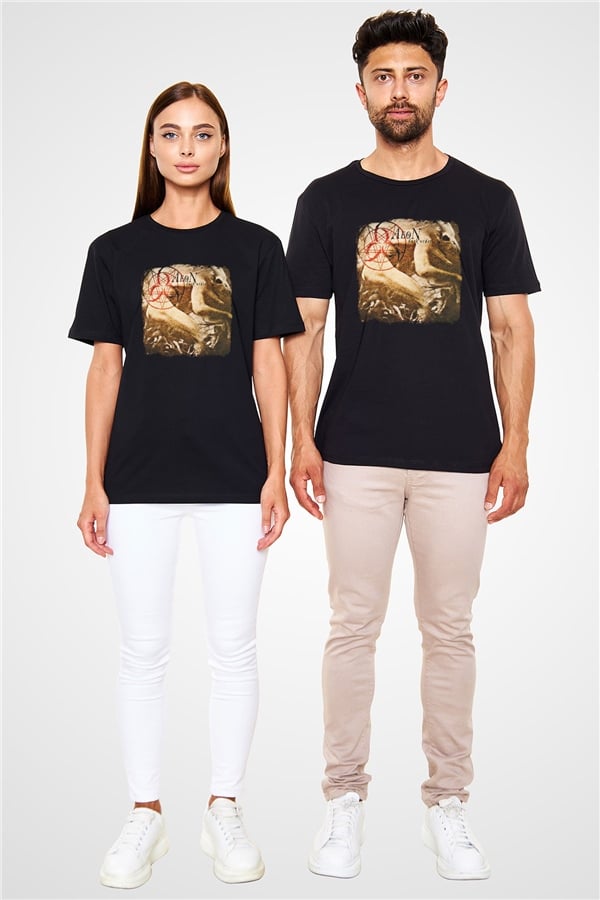 Aeon Printed Unisex Black T-Shirt