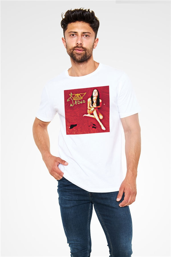 Aerosmith Printed Unisex White T-Shirt