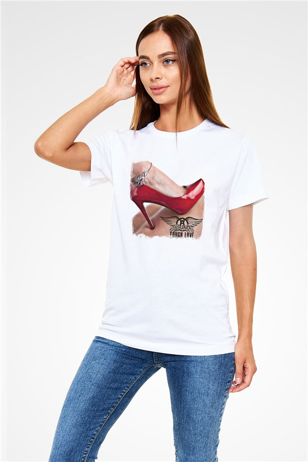 Aerosmith Printed Unisex White T-Shirt