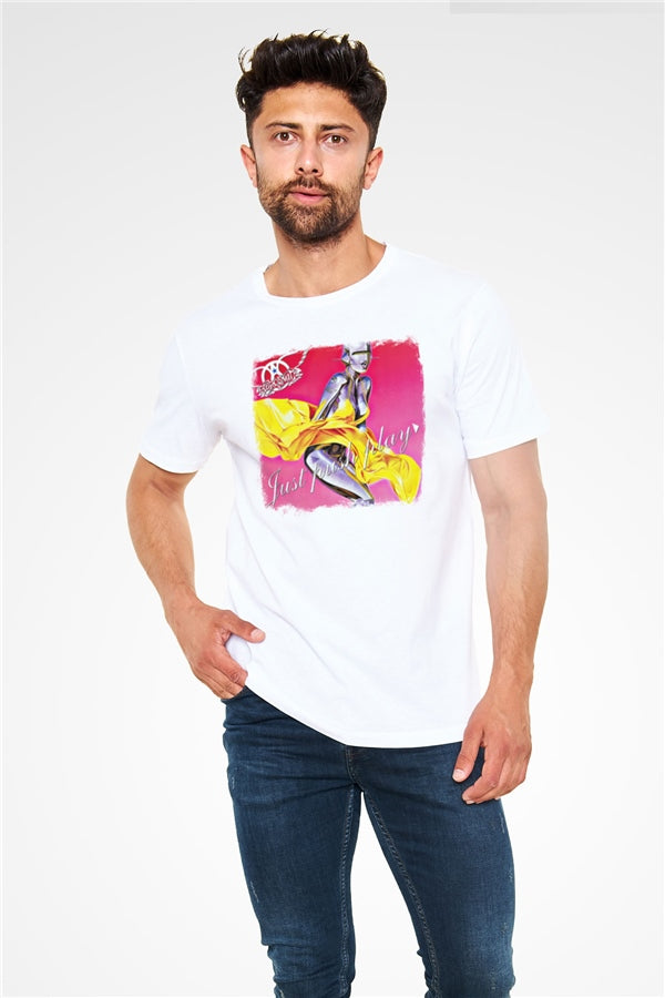 Aerosmith Printed Unisex White T-Shirt