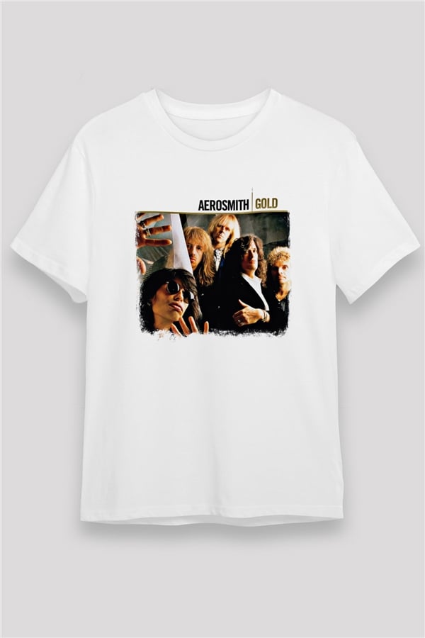 Aerosmith Printed Unisex White T-Shirt