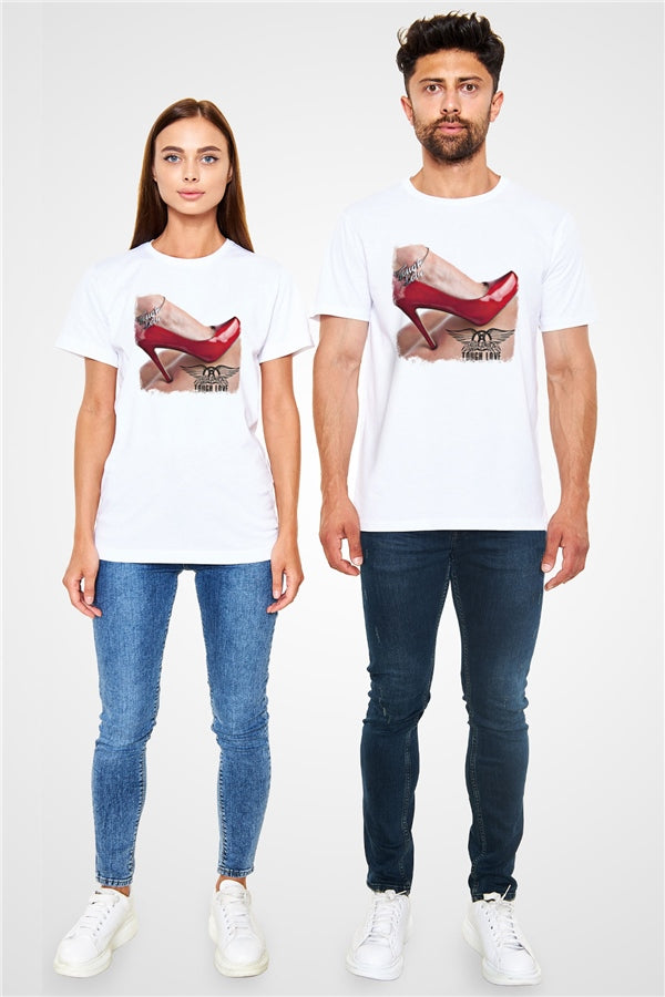 Aerosmith Printed Unisex White T-Shirt