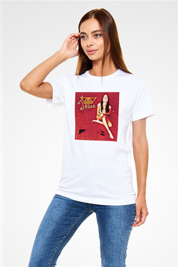 Aerosmith Printed Unisex White T-Shirt