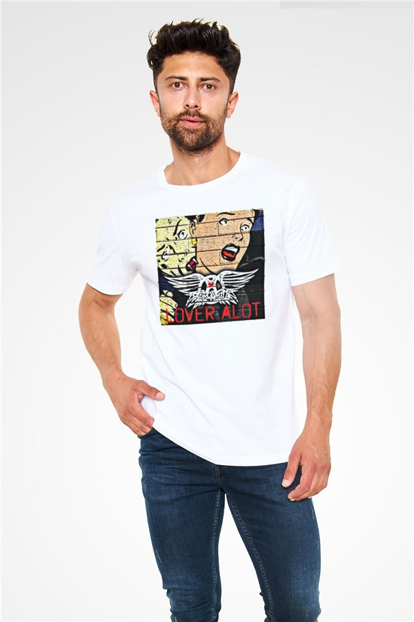 Aerosmith Printed Unisex White T-Shirt
