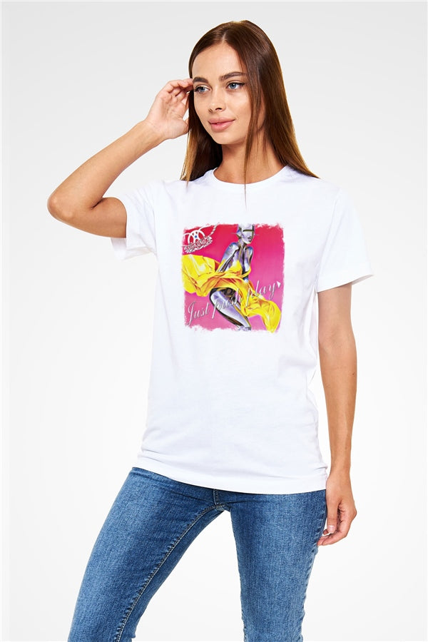 Aerosmith Printed Unisex White T-Shirt