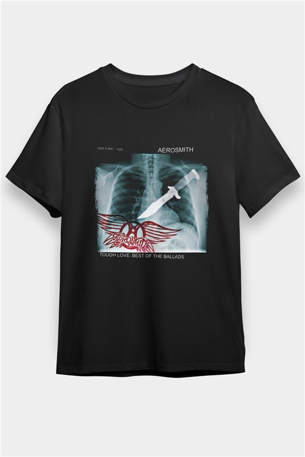 Aerosmith Printed Unisex Black T-Shirt