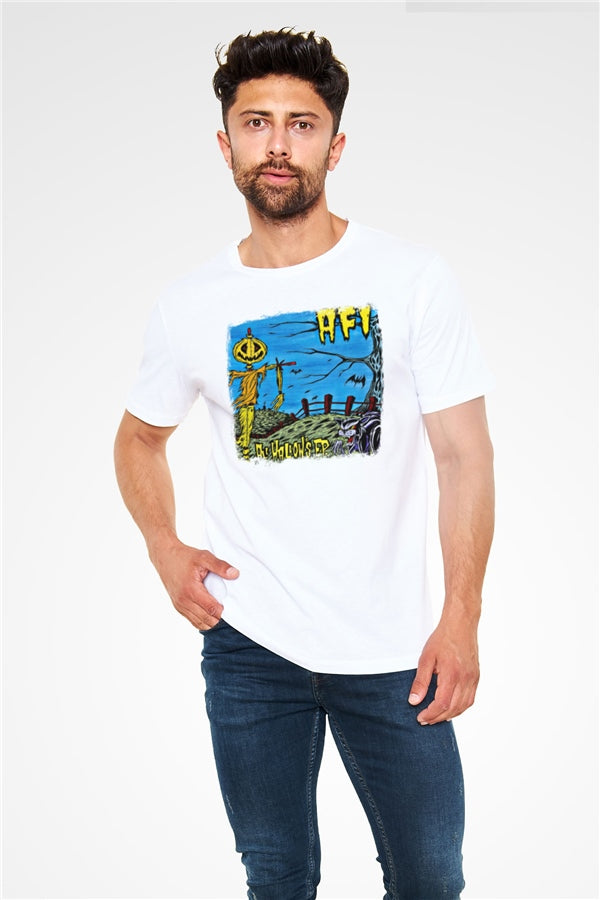 Afi Printed Unisex White T-Shirt
