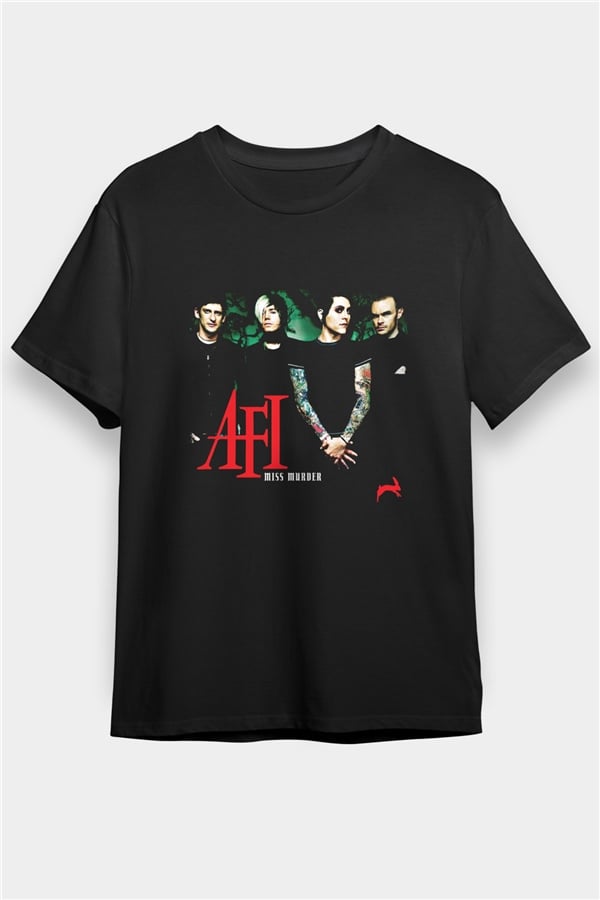 Afi Printed Unisex Black T-Shirt