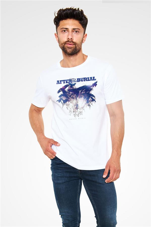 After The Burial White Graphic Unisex T-Shirt