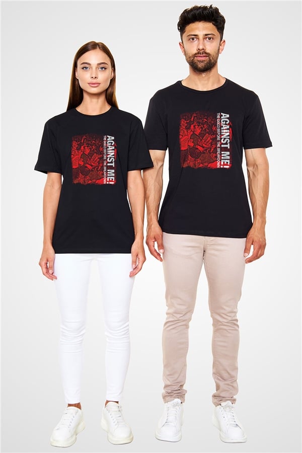 Against Me Printed Unisex Black T-Shirt