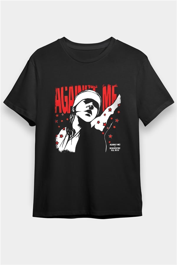 Against Me Printed Unisex Black T-Shirt