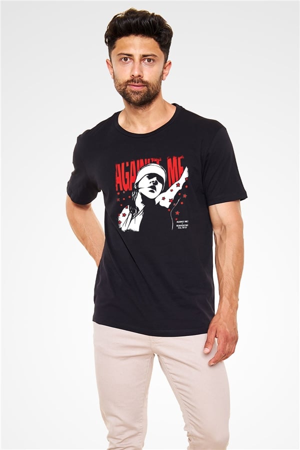 Against Me Printed Unisex Black T-Shirt