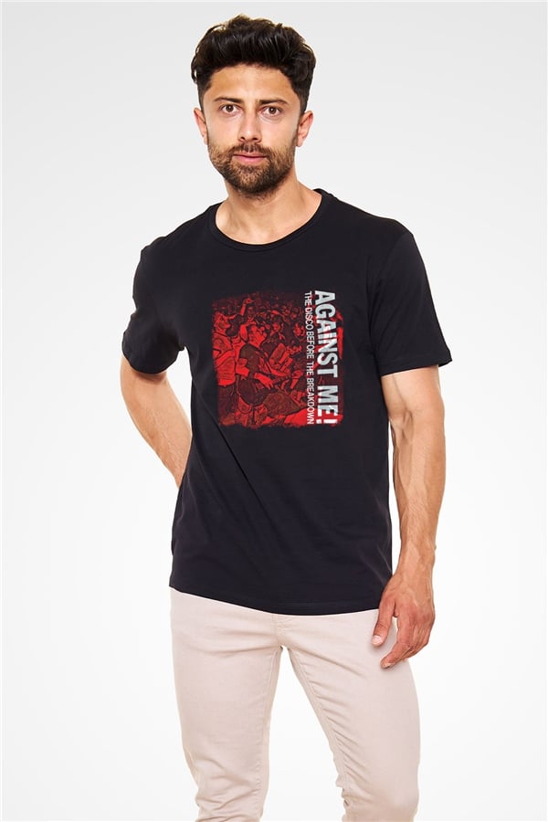 Against Me Printed Unisex Black T-Shirt