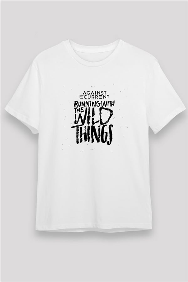 Against The Current Printed Unisex White T-Shirt