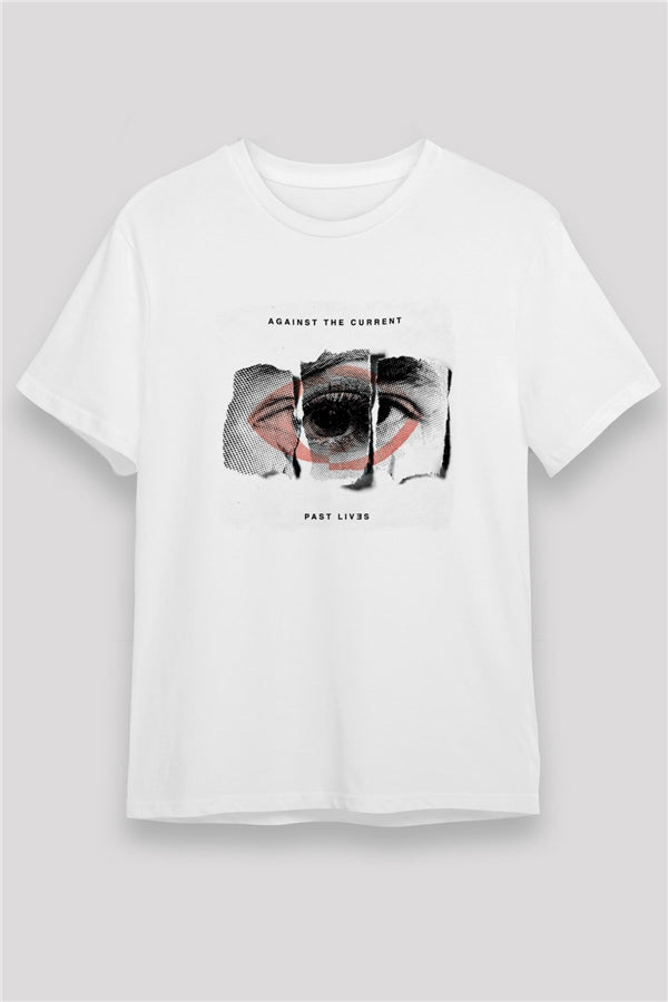 Against The Current Printed Unisex White T-Shirt