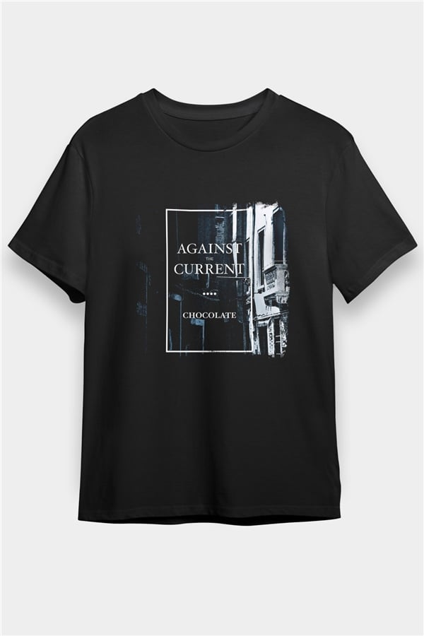 Against The Current Printed Unisex Black T-Shirt