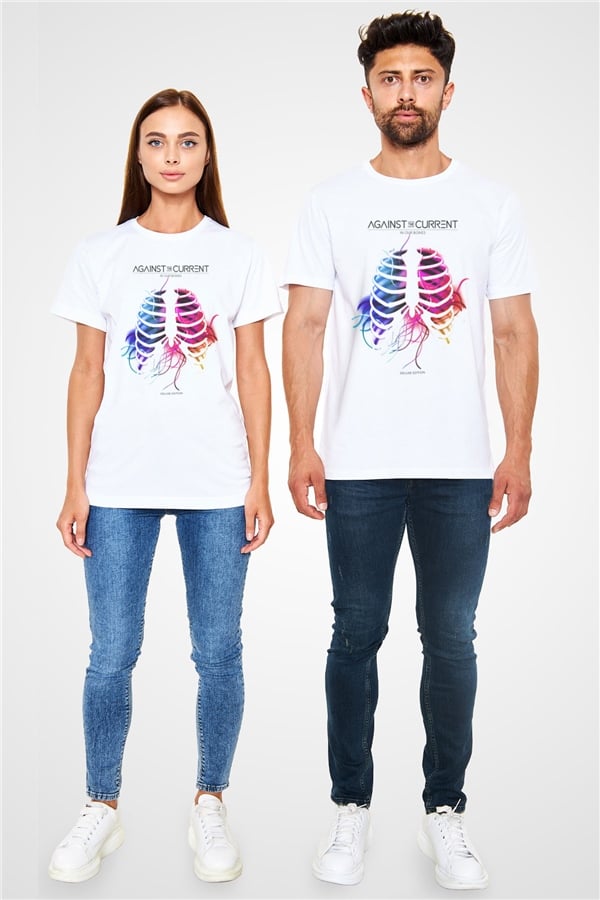 Against The Current White Unisex T-Shirt